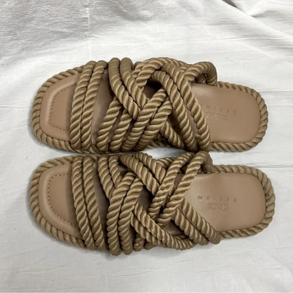 ASOS Design Rope Strap Sandals Espadrilles Slip On Size US 6 / EU 37 - Picture 4 of 12